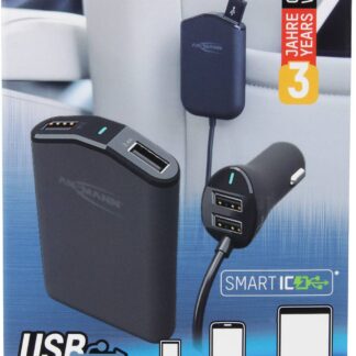 Ansmann 2x2 USB lader for bil