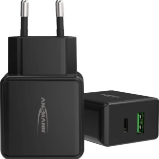 Ansmann mobillader 230v 20w USB-A + USB-C