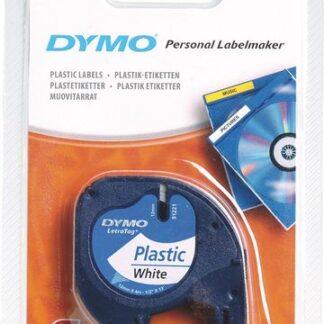 Dymo 12mm hvit merketape